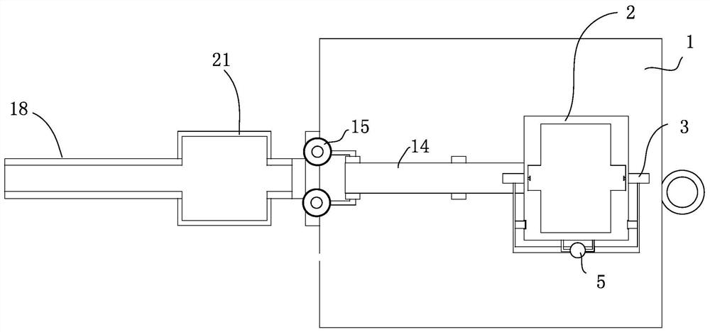 A guide type construction workpiece conveying device