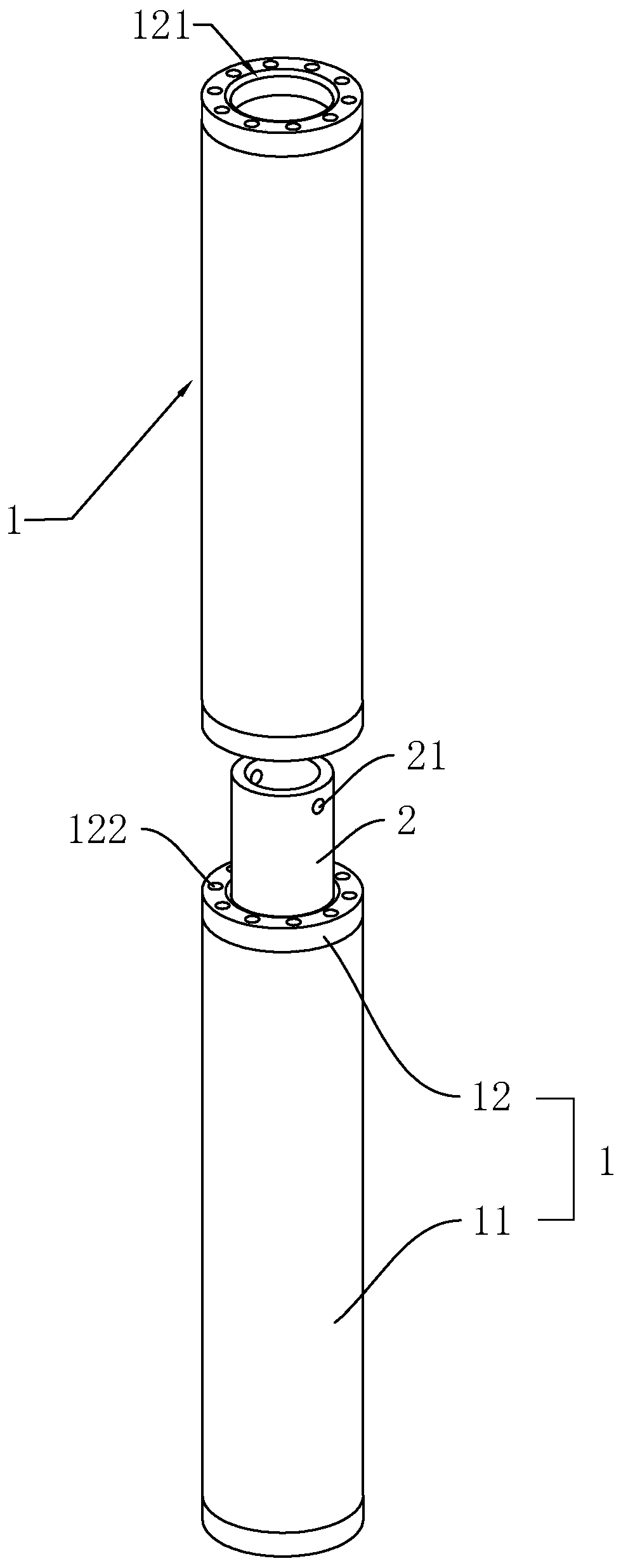 PRC tubular pile for deep foundation pit supporting and pile connecting method thereof