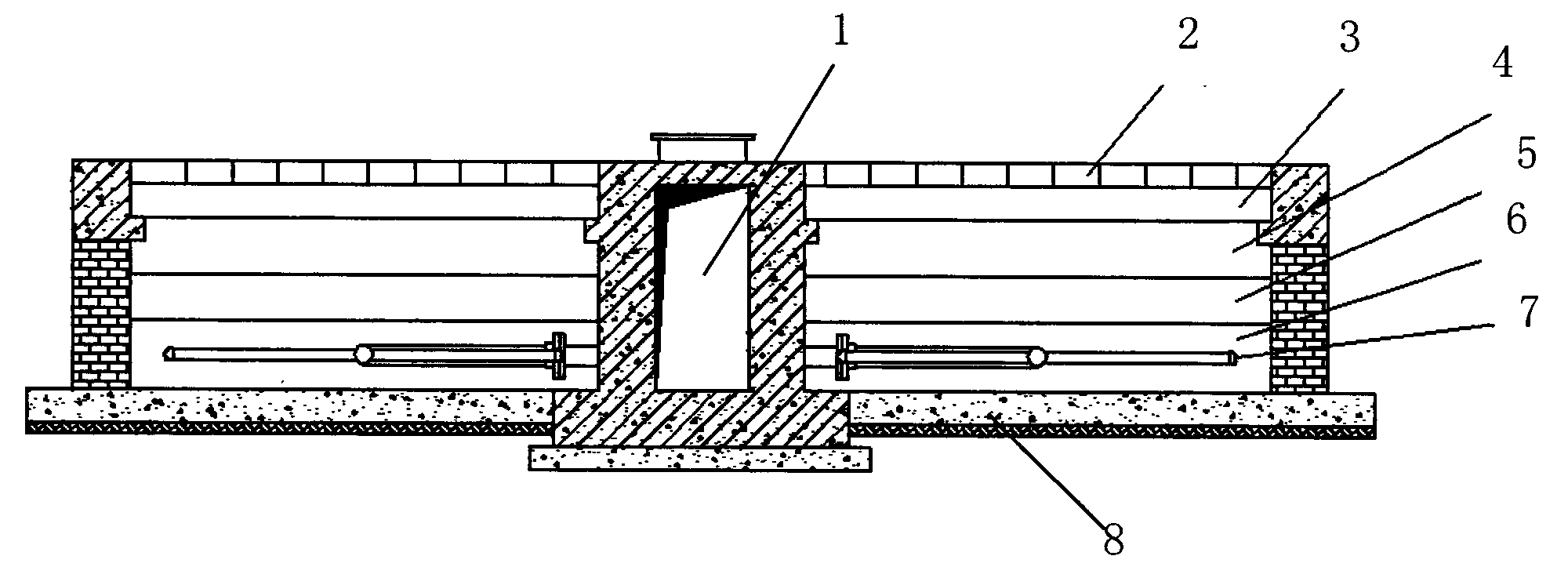 Rainwater runoff strengthening treatment and recycling parking space and sidewalk system