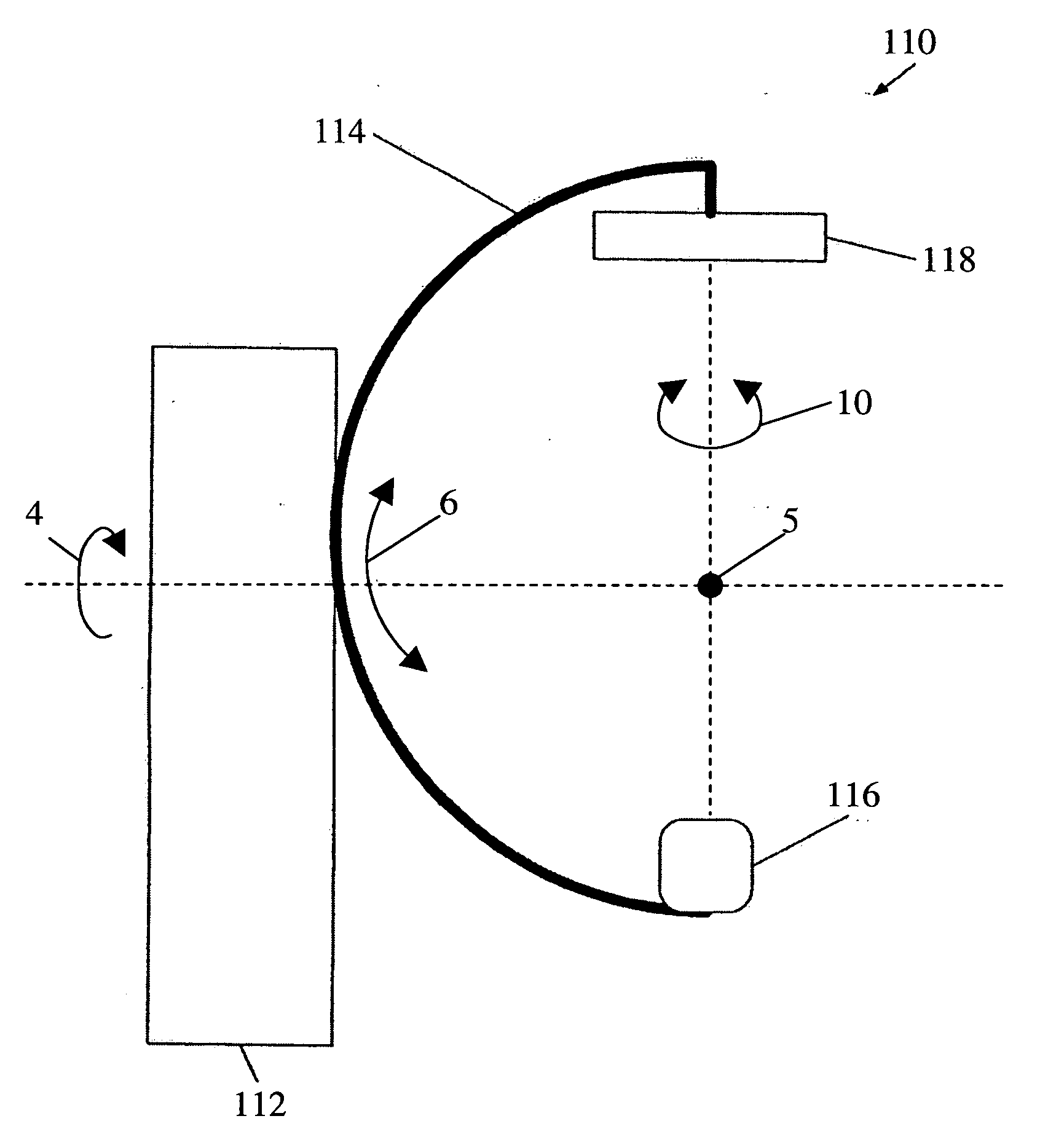 C-arm device with adjustable detector offset for cone beam imaging involving partial circle scan trajectories