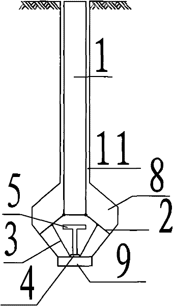 An enlarged head prestressed pipe pile and its construction method