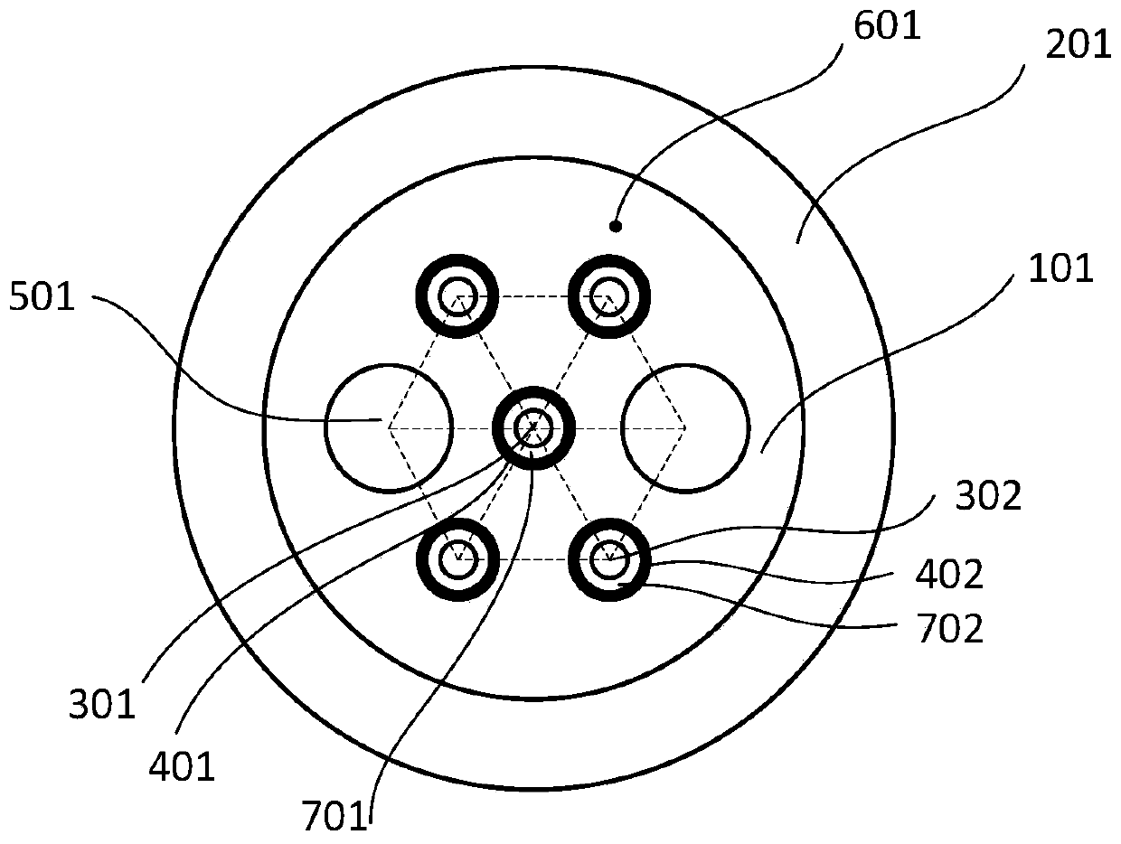 Array type polarization-maintaining multicore fiber