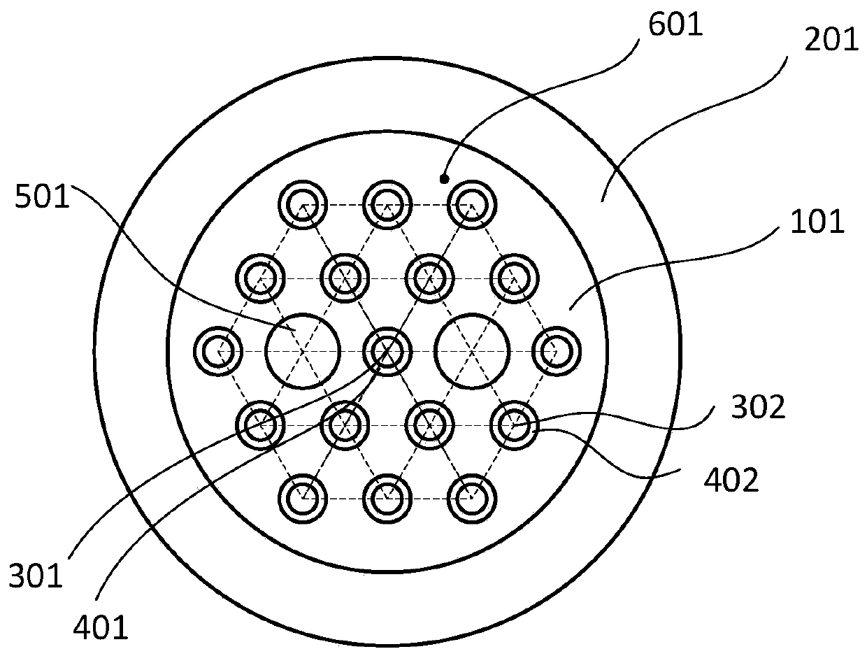 Array type polarization-maintaining multicore fiber