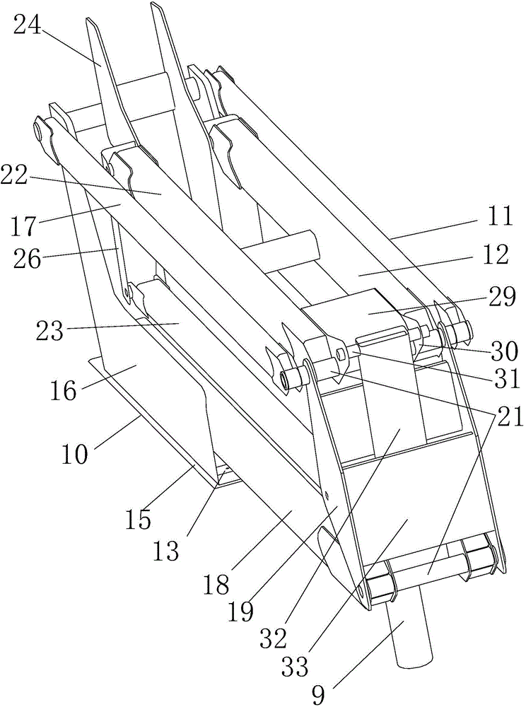 Storage type folding arm rest of aerial work platform