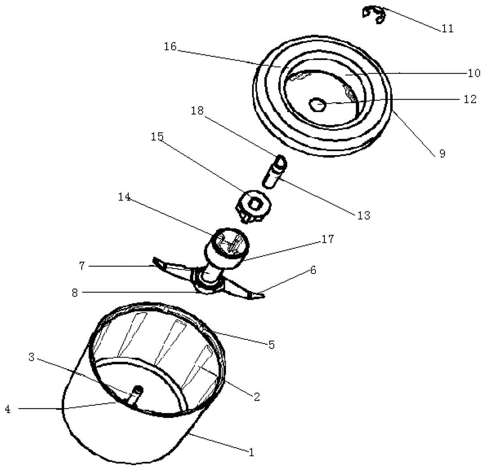 A dry food crushing device