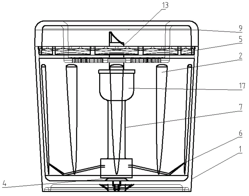 A dry food crushing device