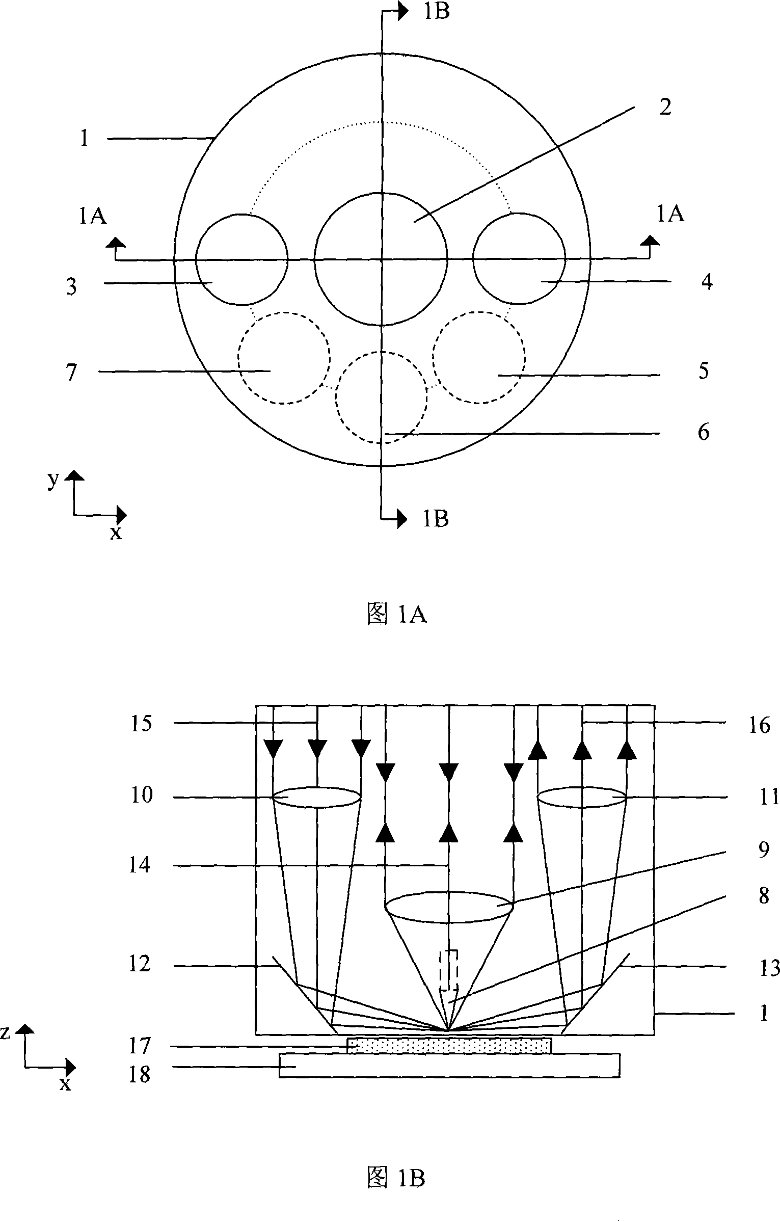 Reflexion type near-field Raman spectrometer instrument head