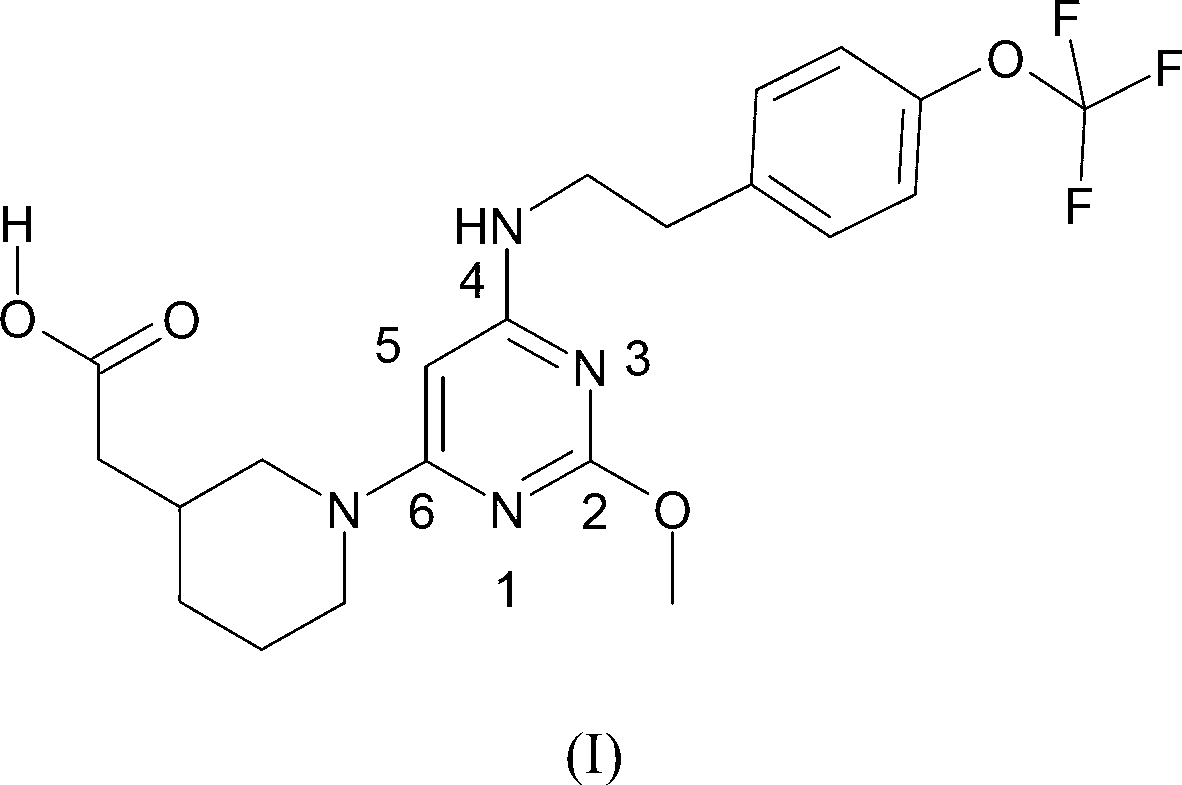 A substituted pyrimidine as a prostaglandin d2 receptor antagonist