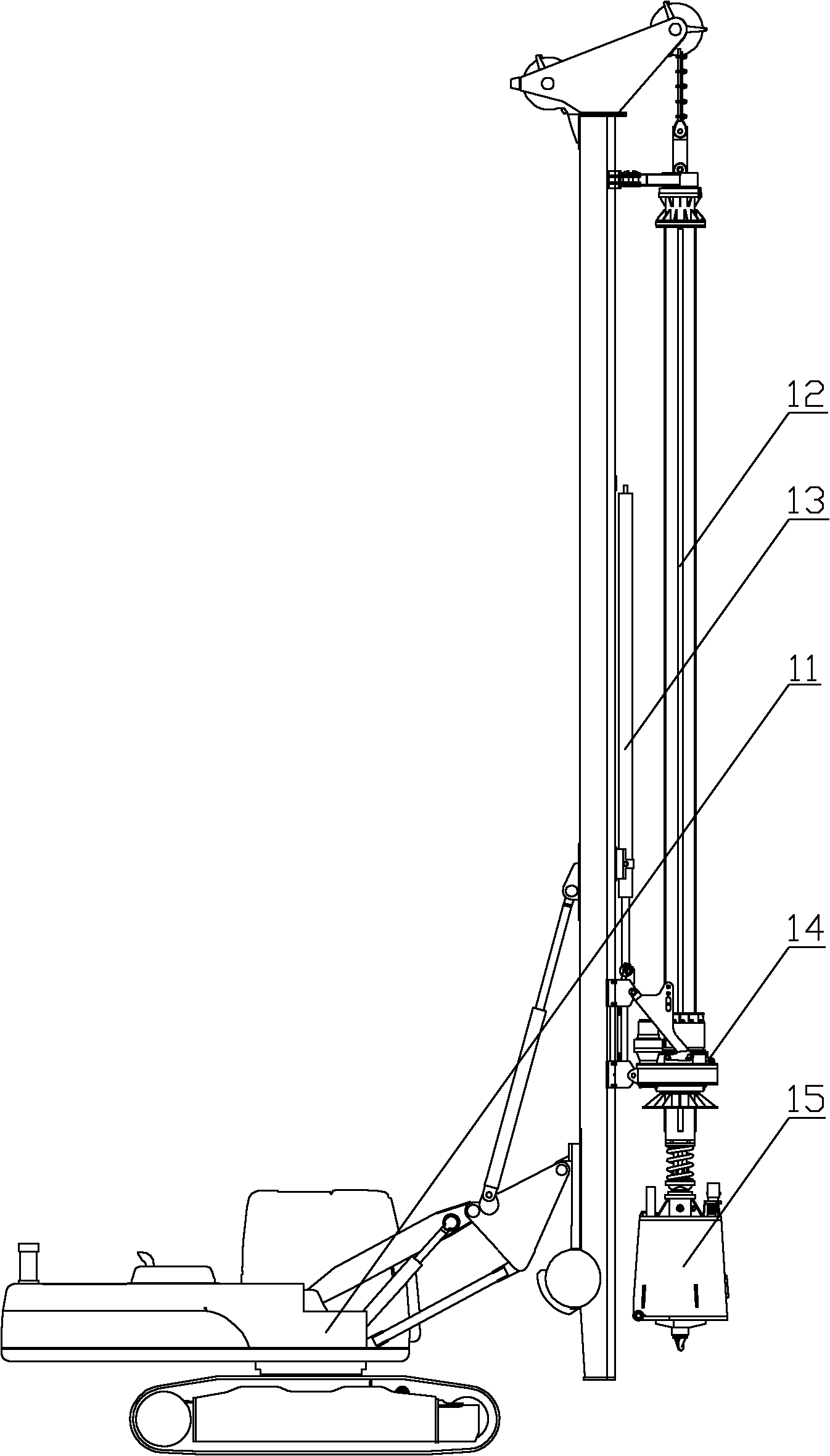 Pile-driving machinery and drilling bucket thereof