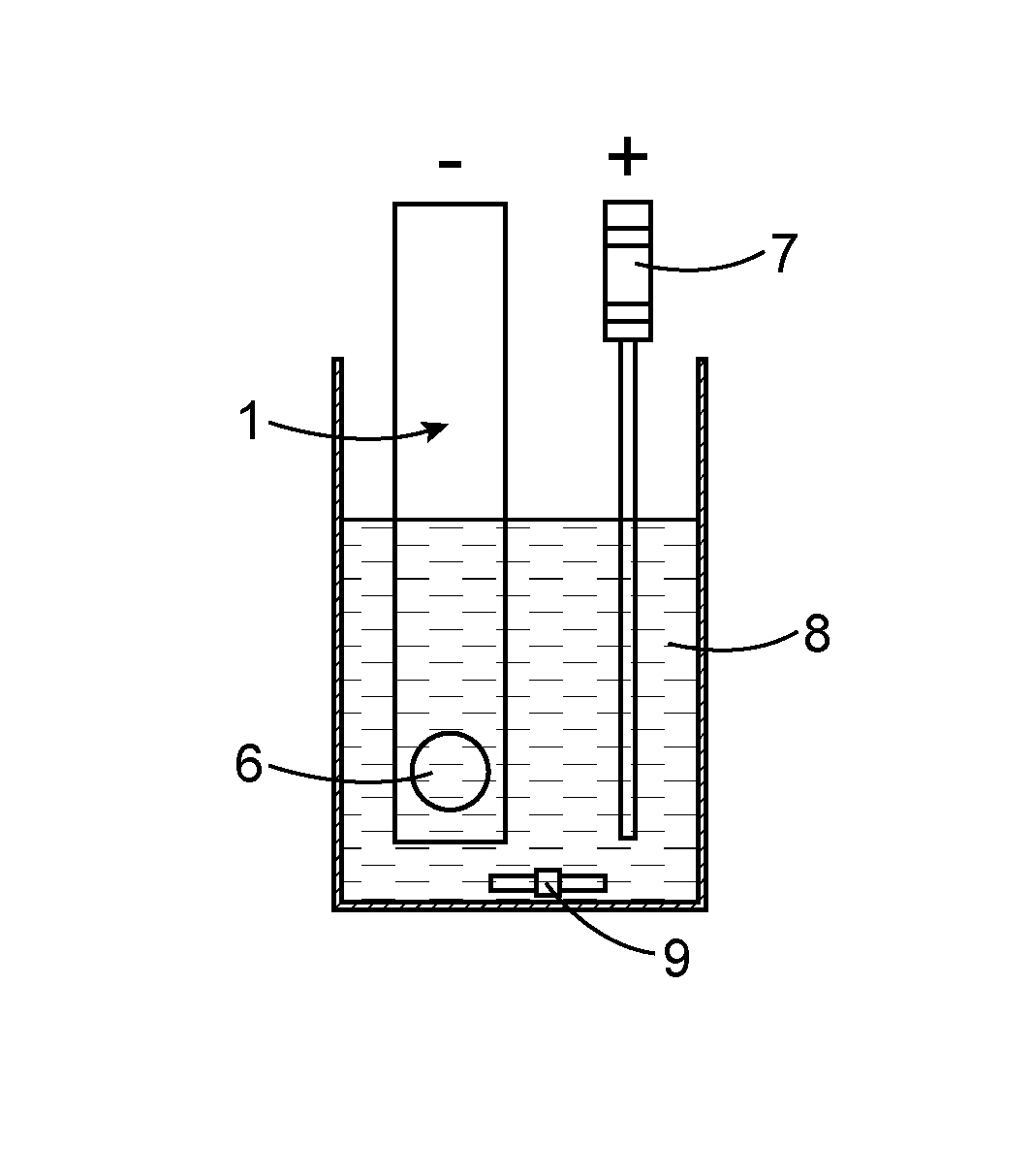 Detection method using an electrochemically-assisted alpha detector for nuclear measurement in a liquid medium