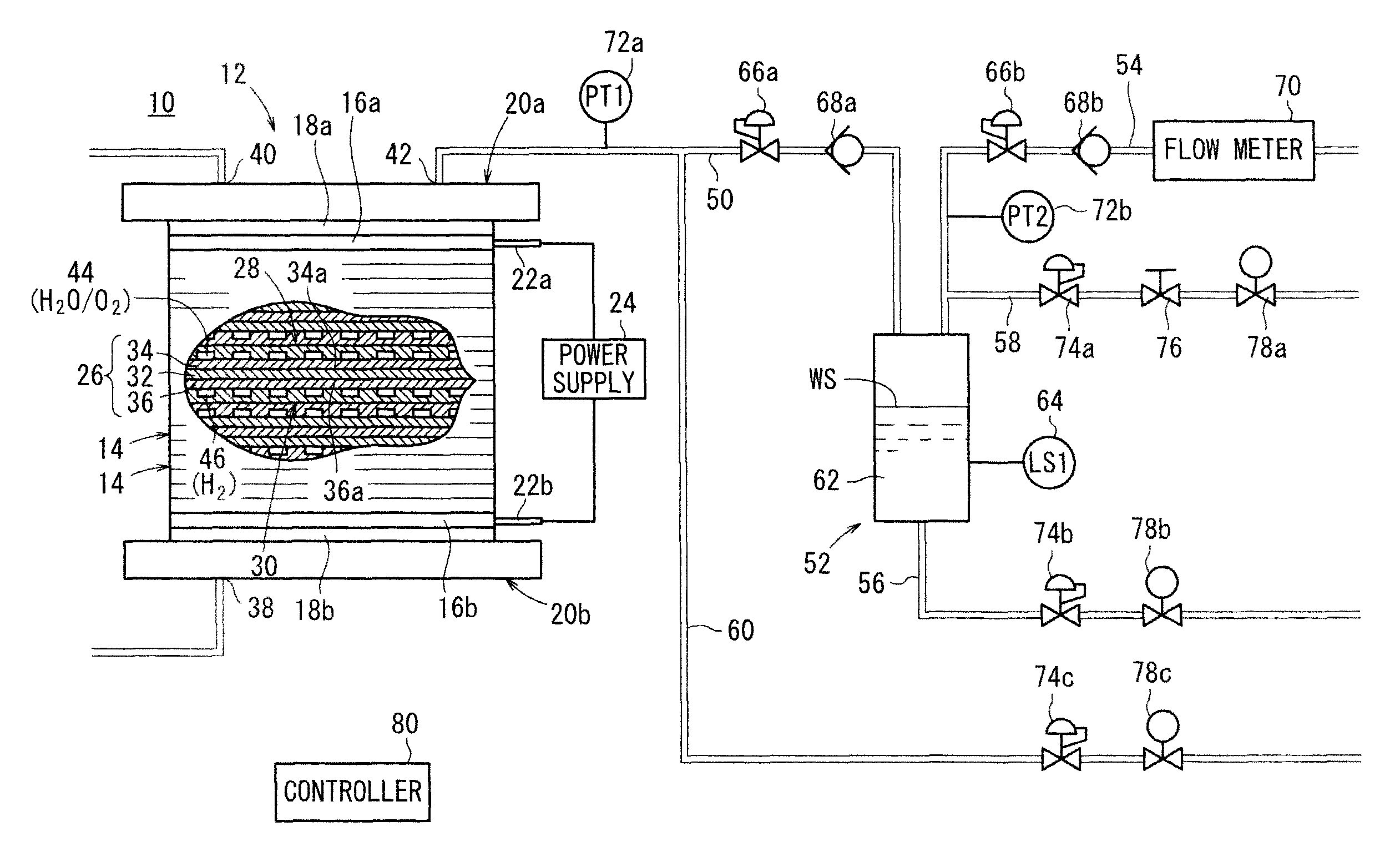 Water electrolysis system and method of operating same