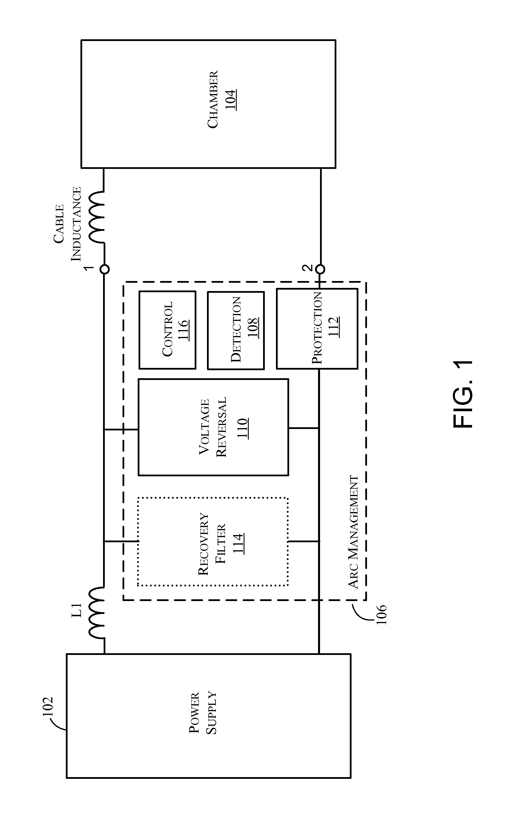 Arc management with voltage reversal and improved recovery