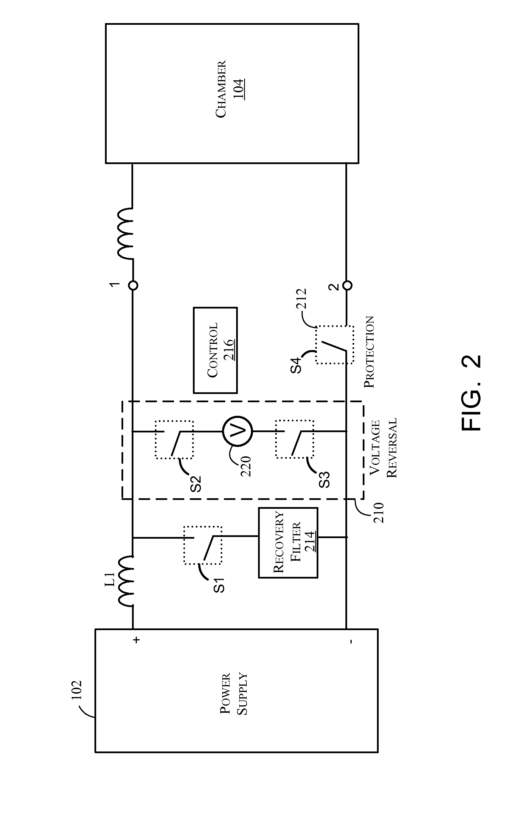 Arc management with voltage reversal and improved recovery