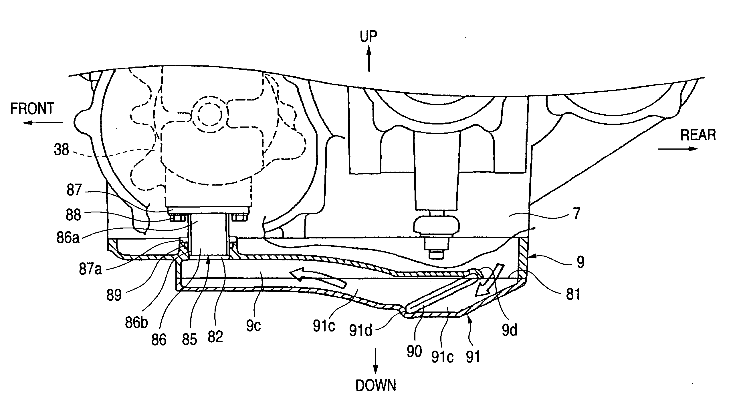 Oil pan structure for four-cycle engine