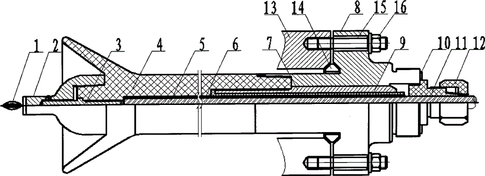 Self-tight-sealing high voltage introduction bar