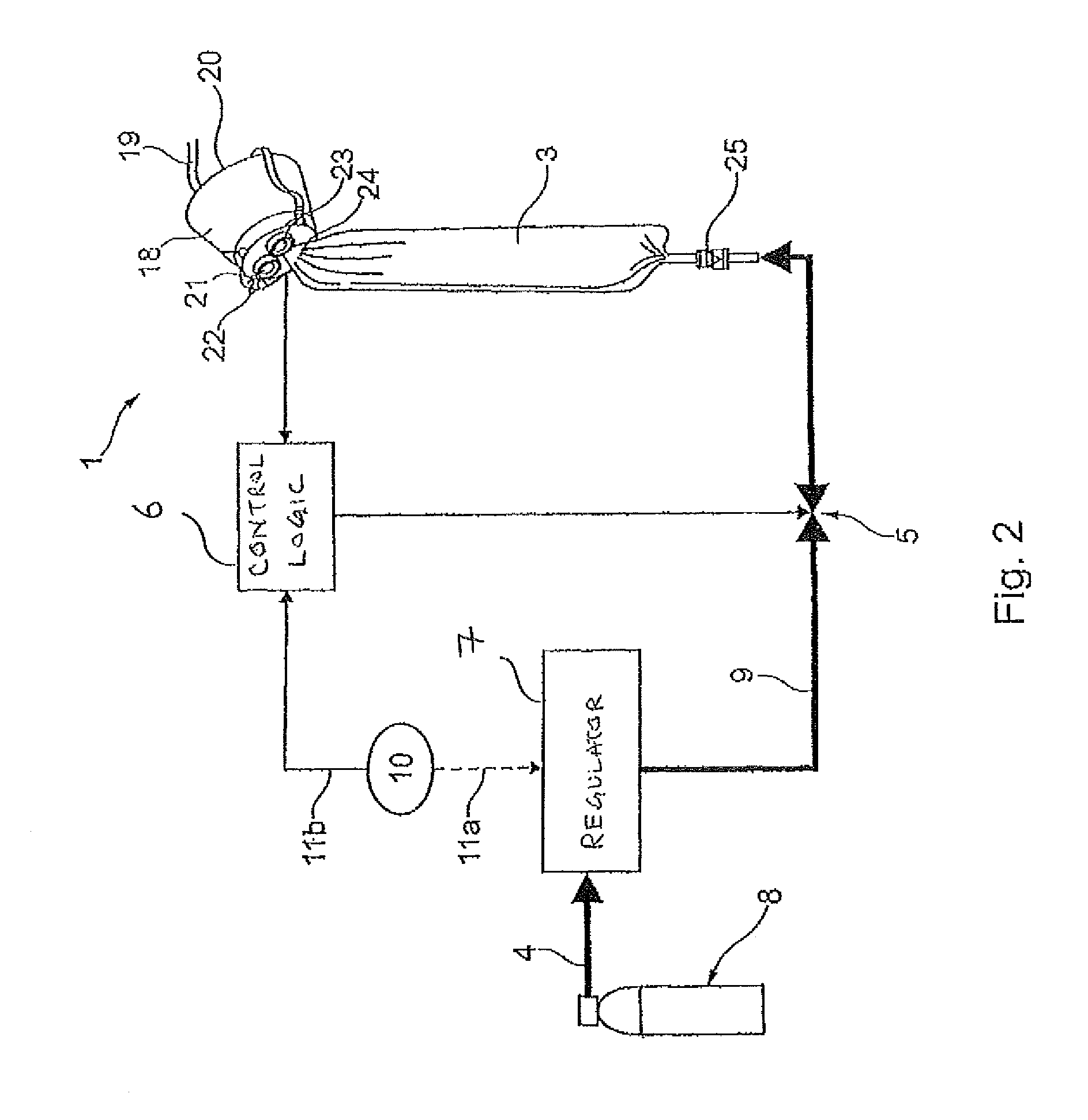 Oxygen supply system for an aircraft