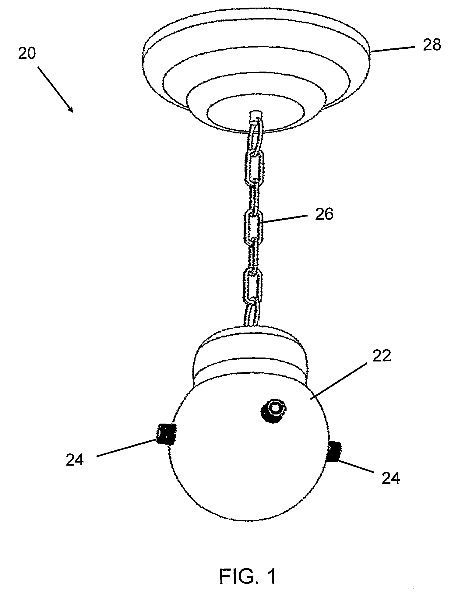 Structure for mounting chandelier arms