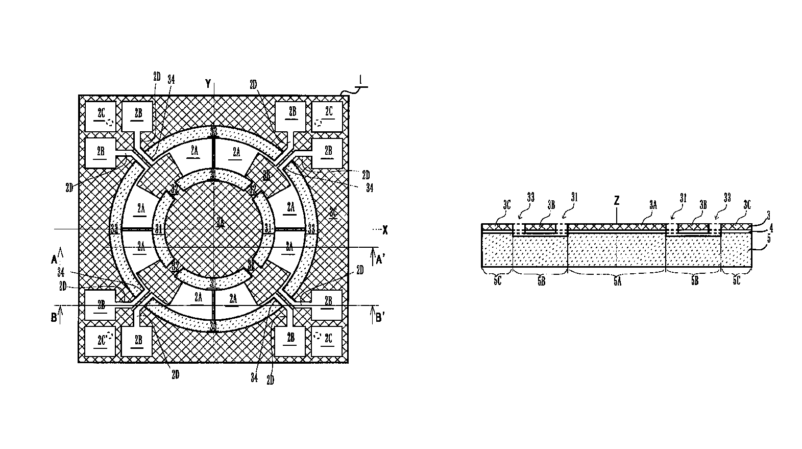 Vibrating gyro device and manufacturing method therefor