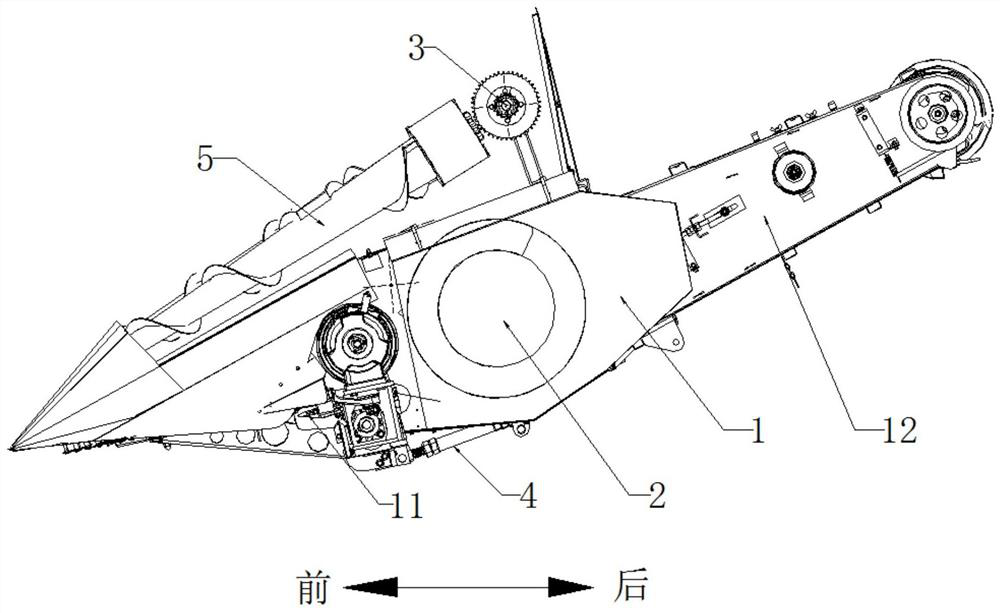 High-stalk crop harvesting header device and harvester