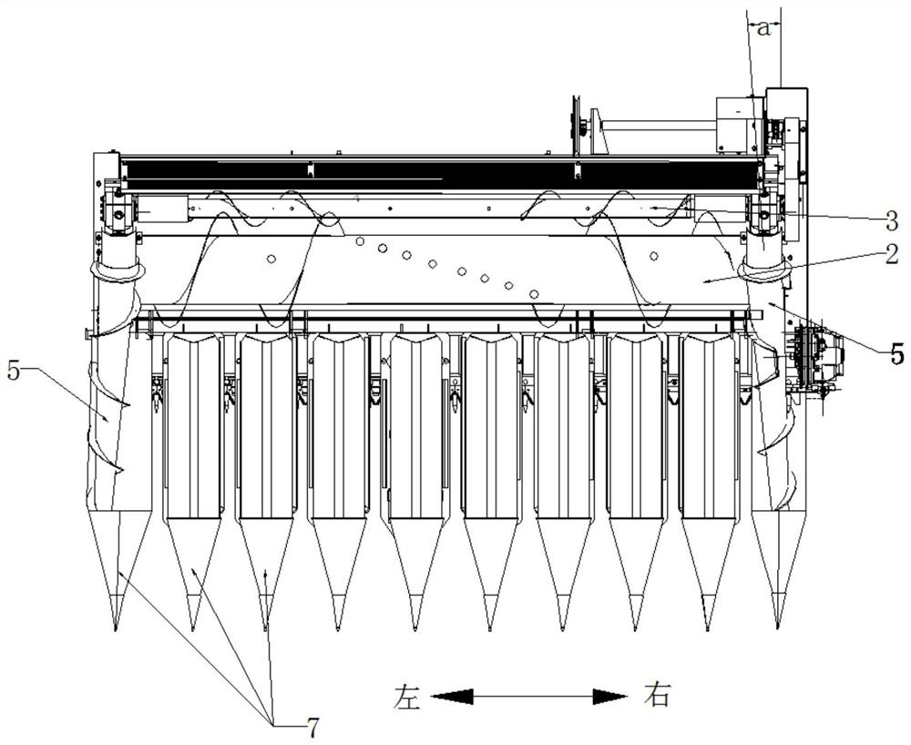 High-stalk crop harvesting header device and harvester