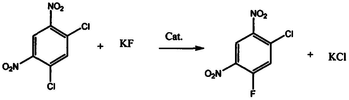 Method for synthesizing 2-(5-fluoro-1, 5 dinitro-phenoxy) acetate