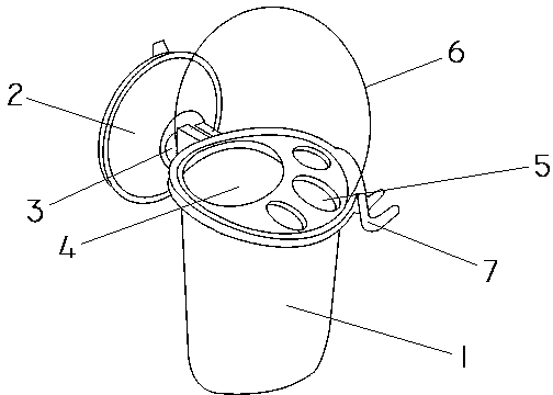 Wall suction toothbrush barrel