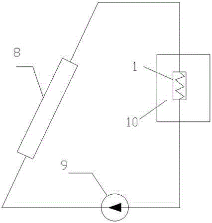 Solar regenerative system with serially arranged radiating tubes