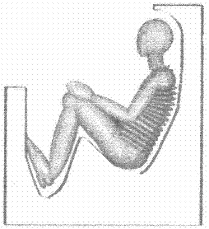 Landing buffer seat with multiple layers of internal and external air bags