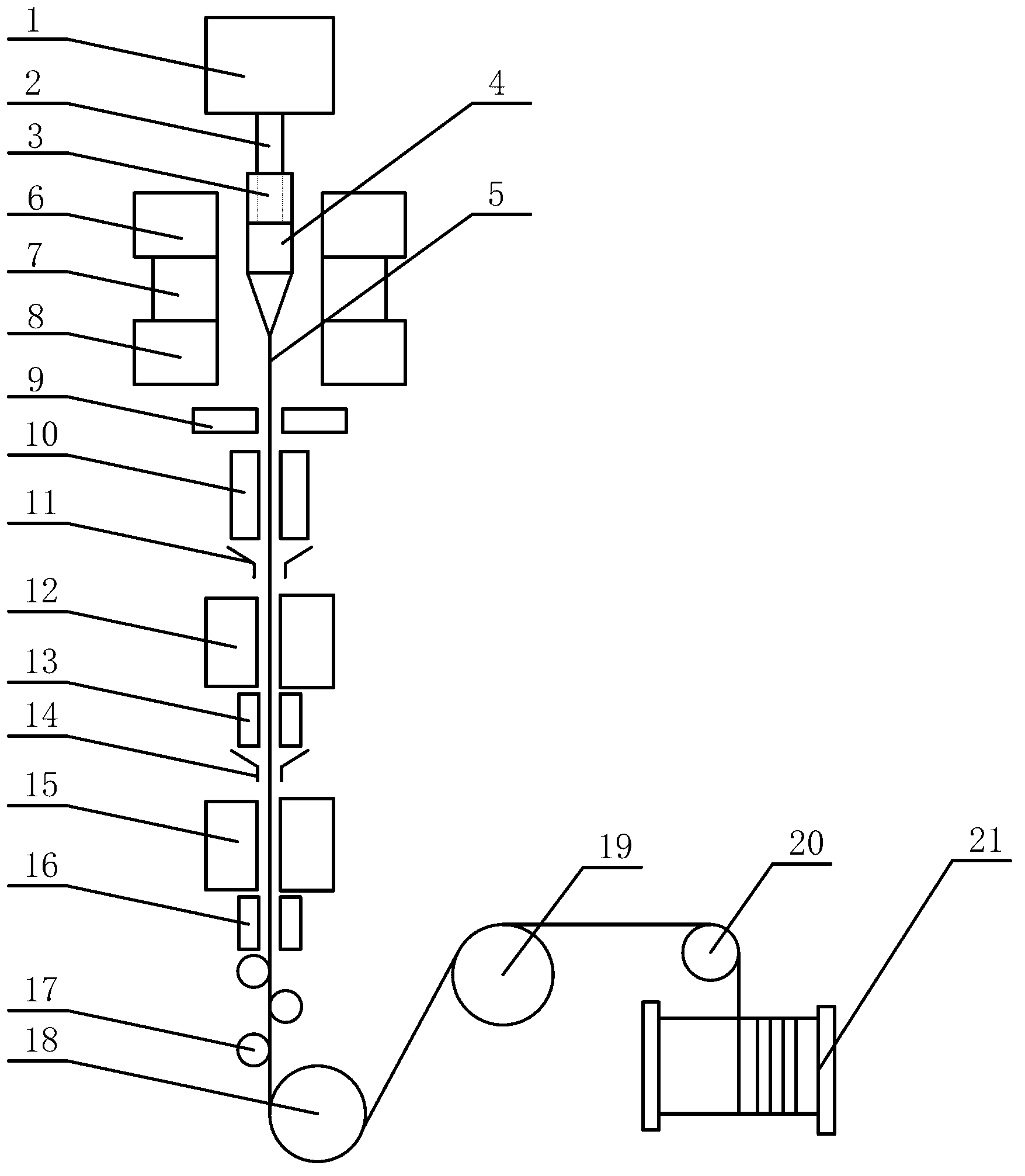 High-speed optical fiber drawing device and method