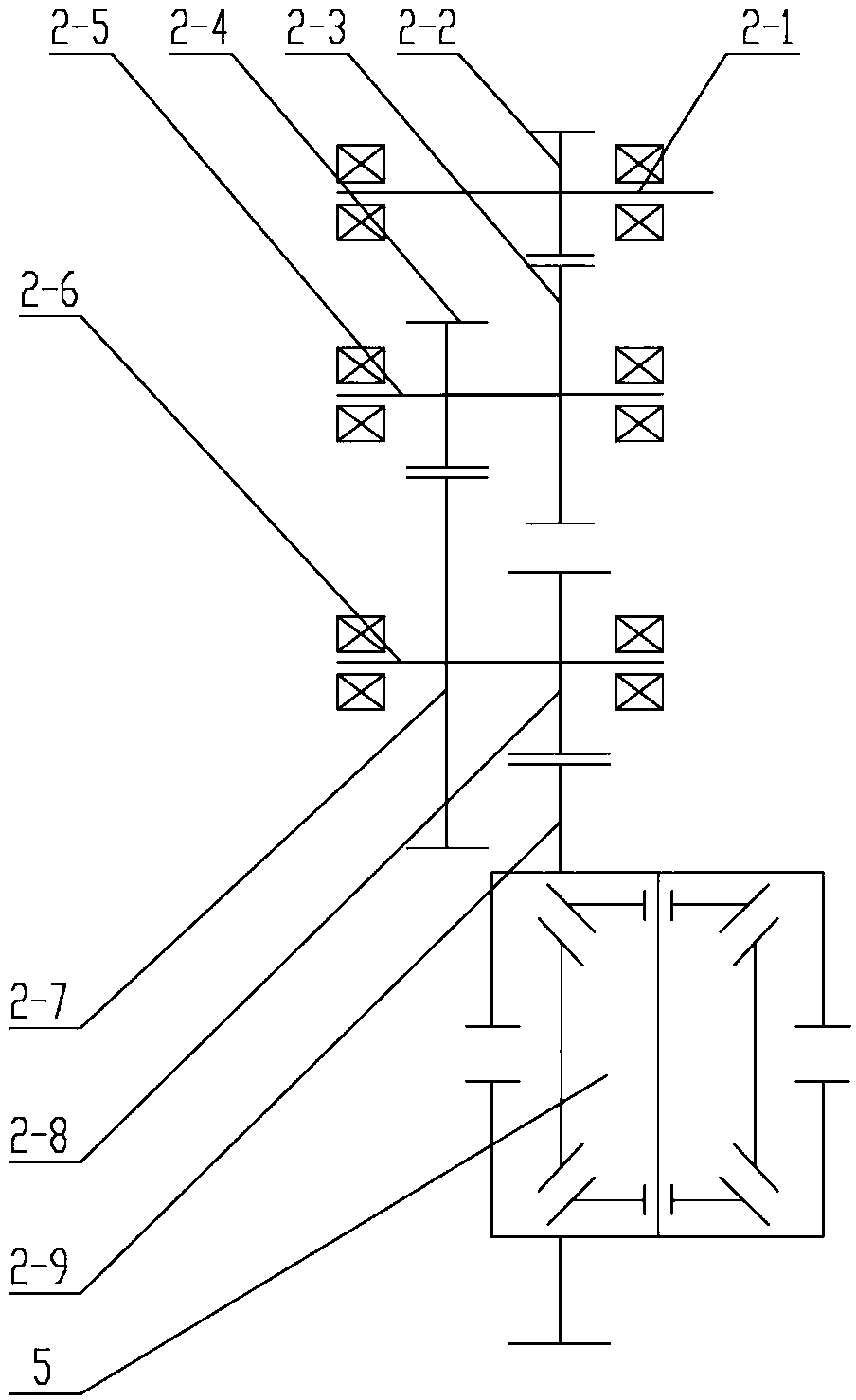 Central integrated electric drive axle assembly with two motors and two speed reducers