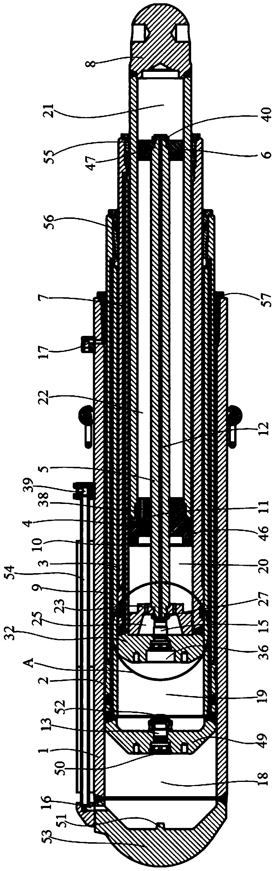 Double-acting hydraulic mechanism, multi-stage telescopic hydraulic mechanism and hydraulic support