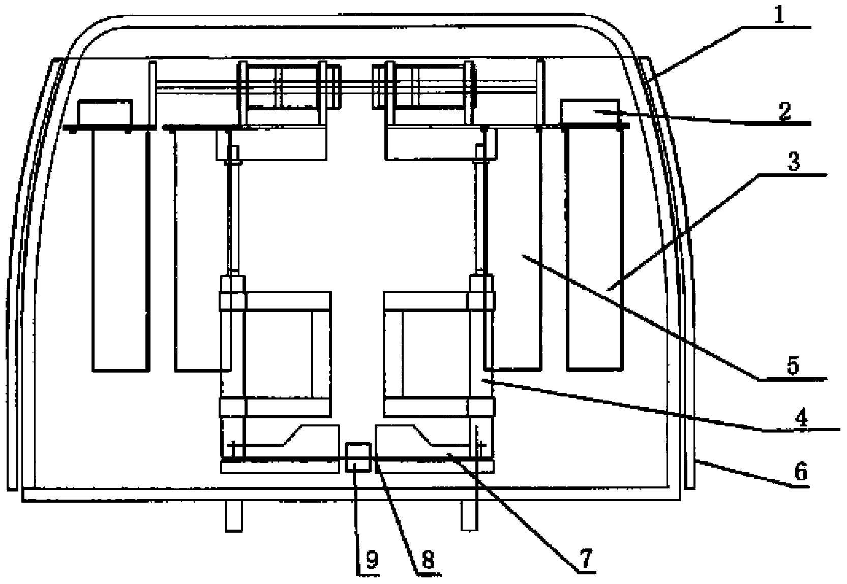 Bidirectional guardrail cleaning vehicle