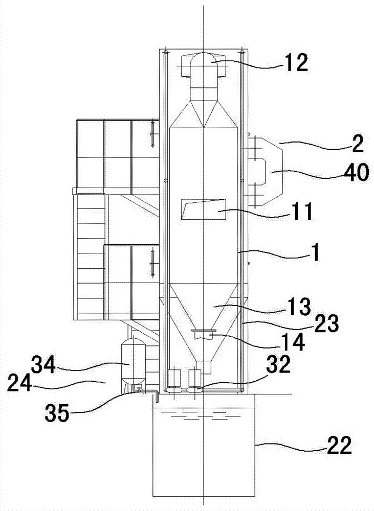 High-efficiency boiler dedusting desulfurization denitrification device