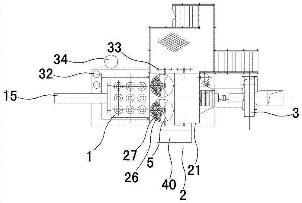 High-efficiency boiler dedusting desulfurization denitrification device