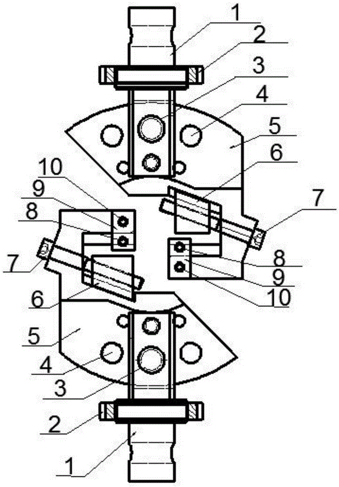 Multifunctional shearing test fixture used for composite material parameter identification