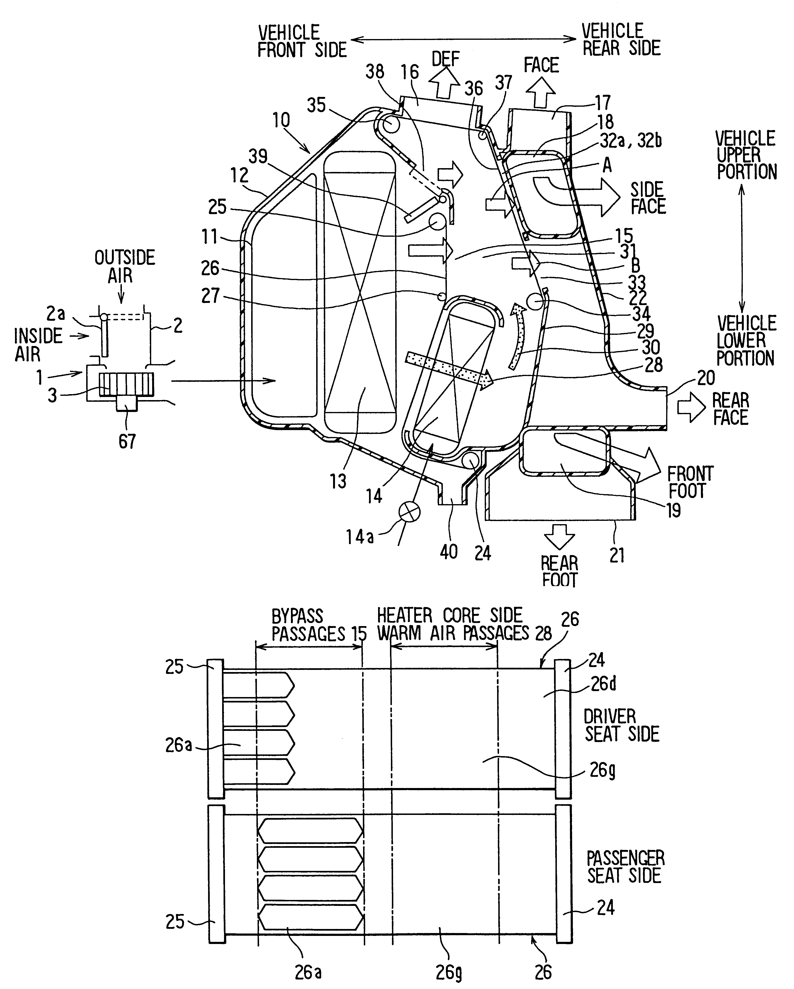 Vehicle air-conditioning system with independent left/right temperature control during maximum cooling