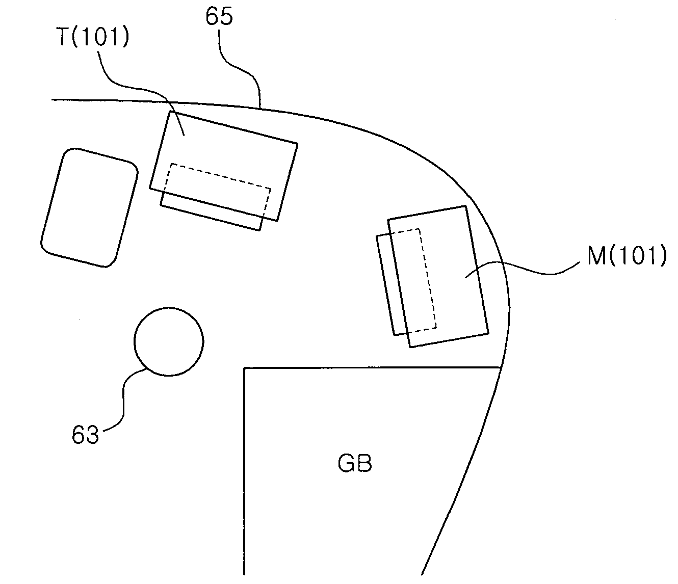 Low risk deployment passenger airbag system using slim type passenger airbag module