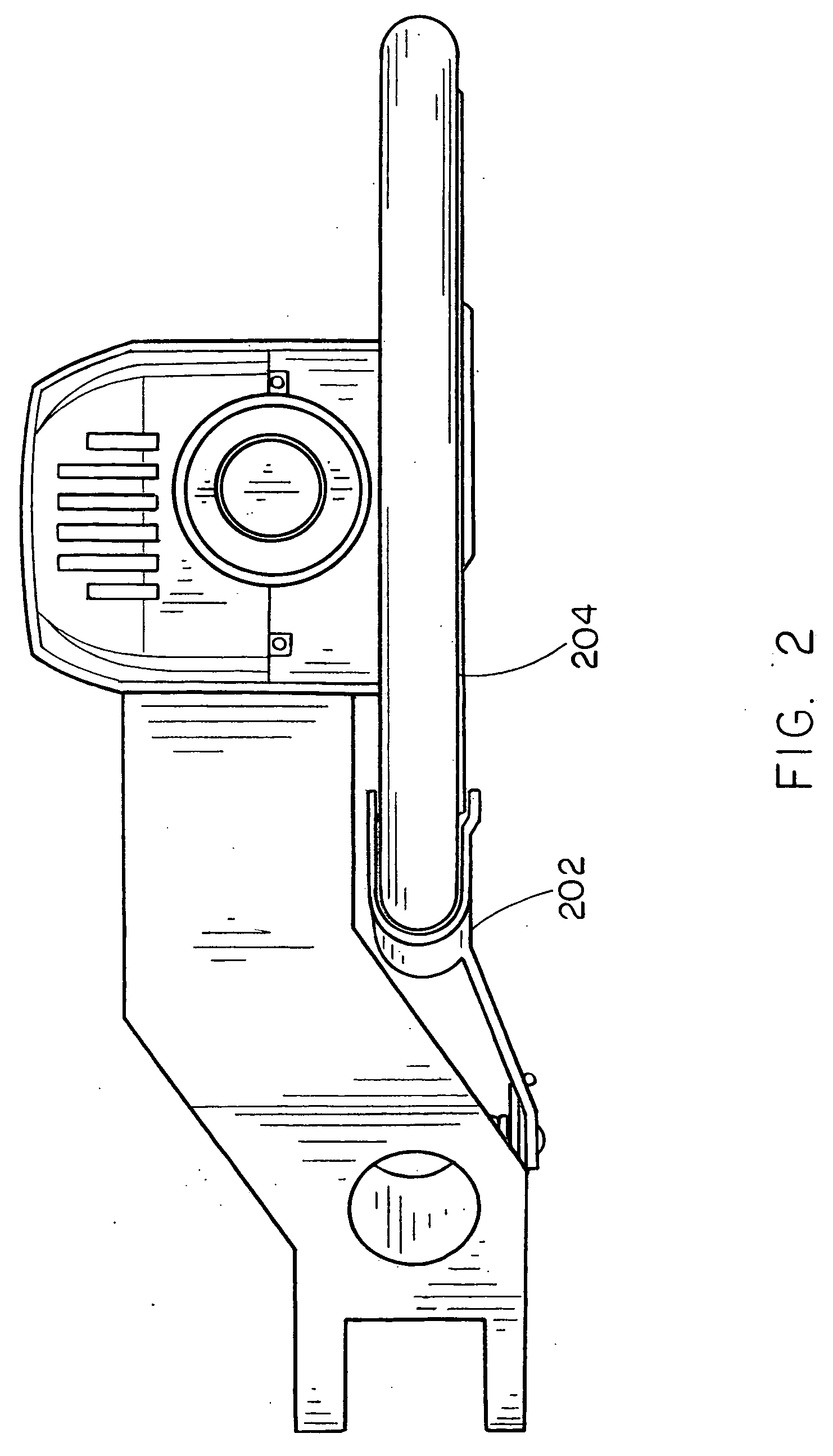 Pivoting rear blade guard