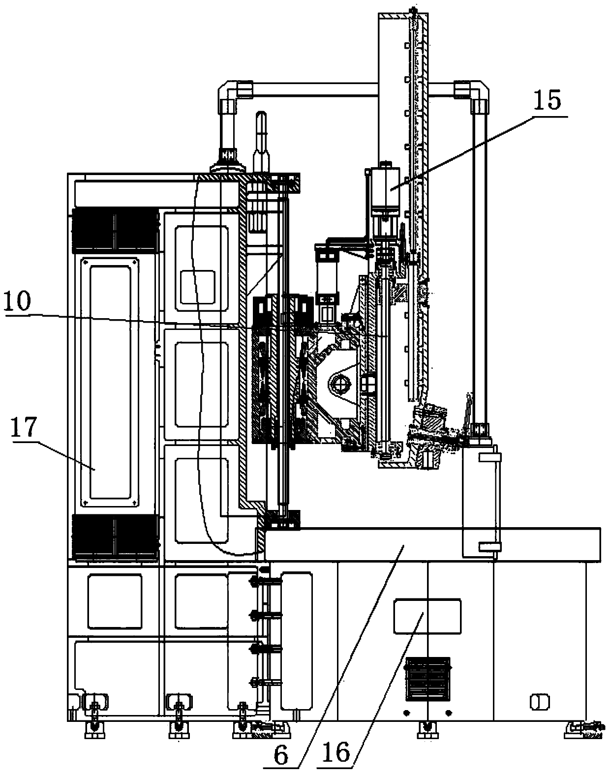 Permanent magnet motor driven vertical lathe