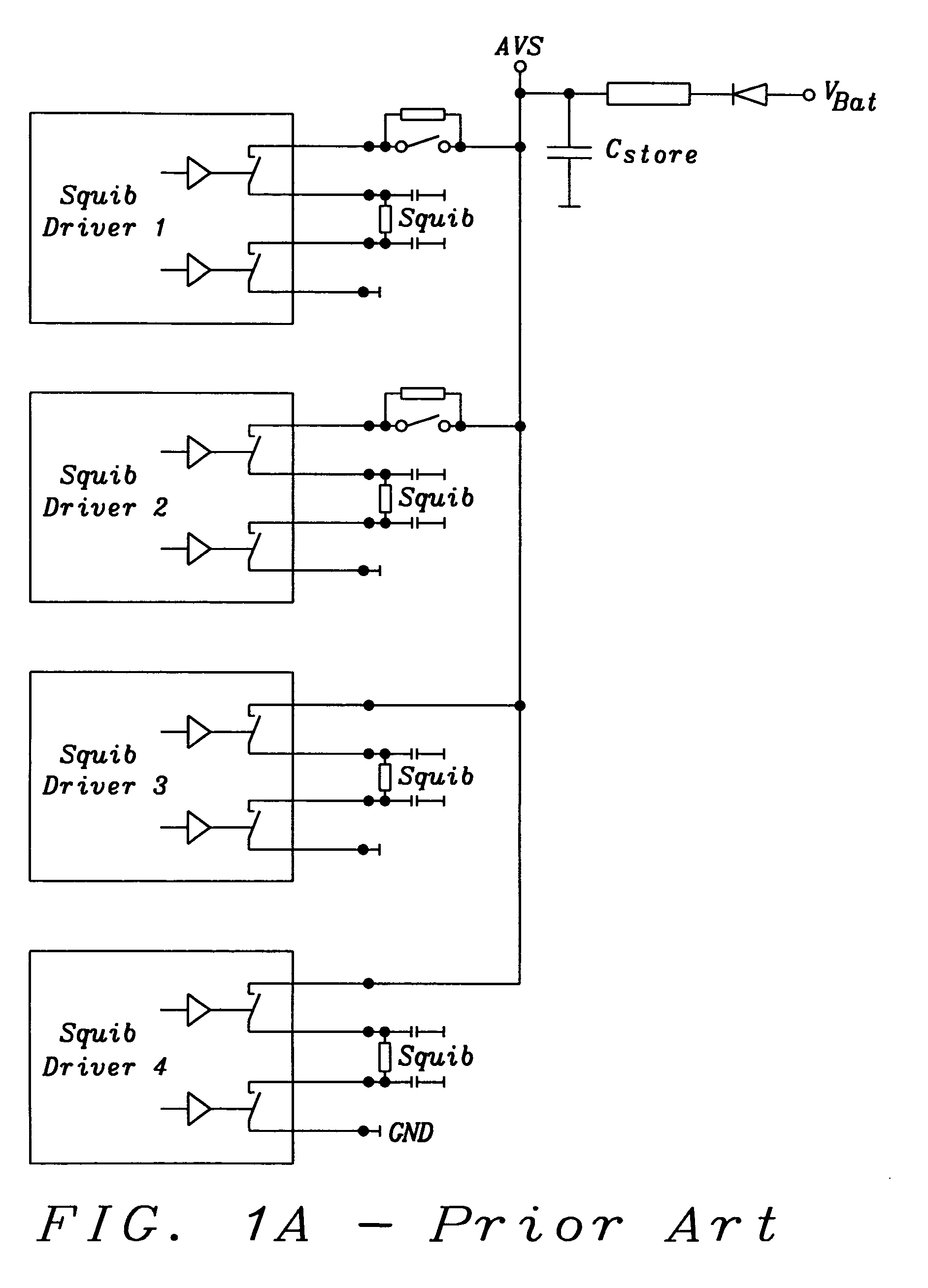 Squib driver for airbag application