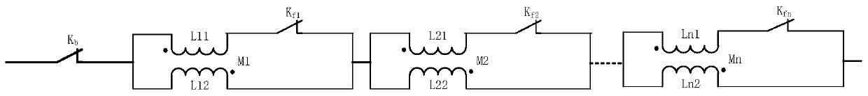 High-voltage high-capacity split reactance type current limiter