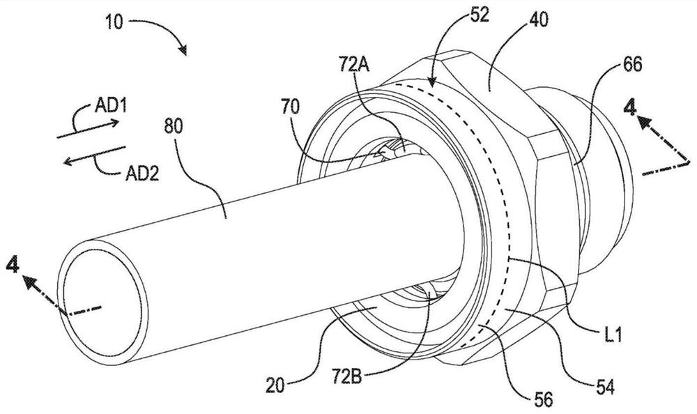 Fluid connector including retaining cartridge