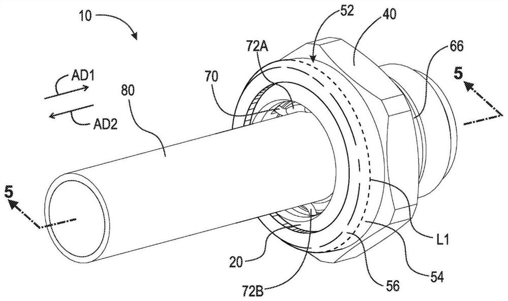 Fluid connector including retaining cartridge