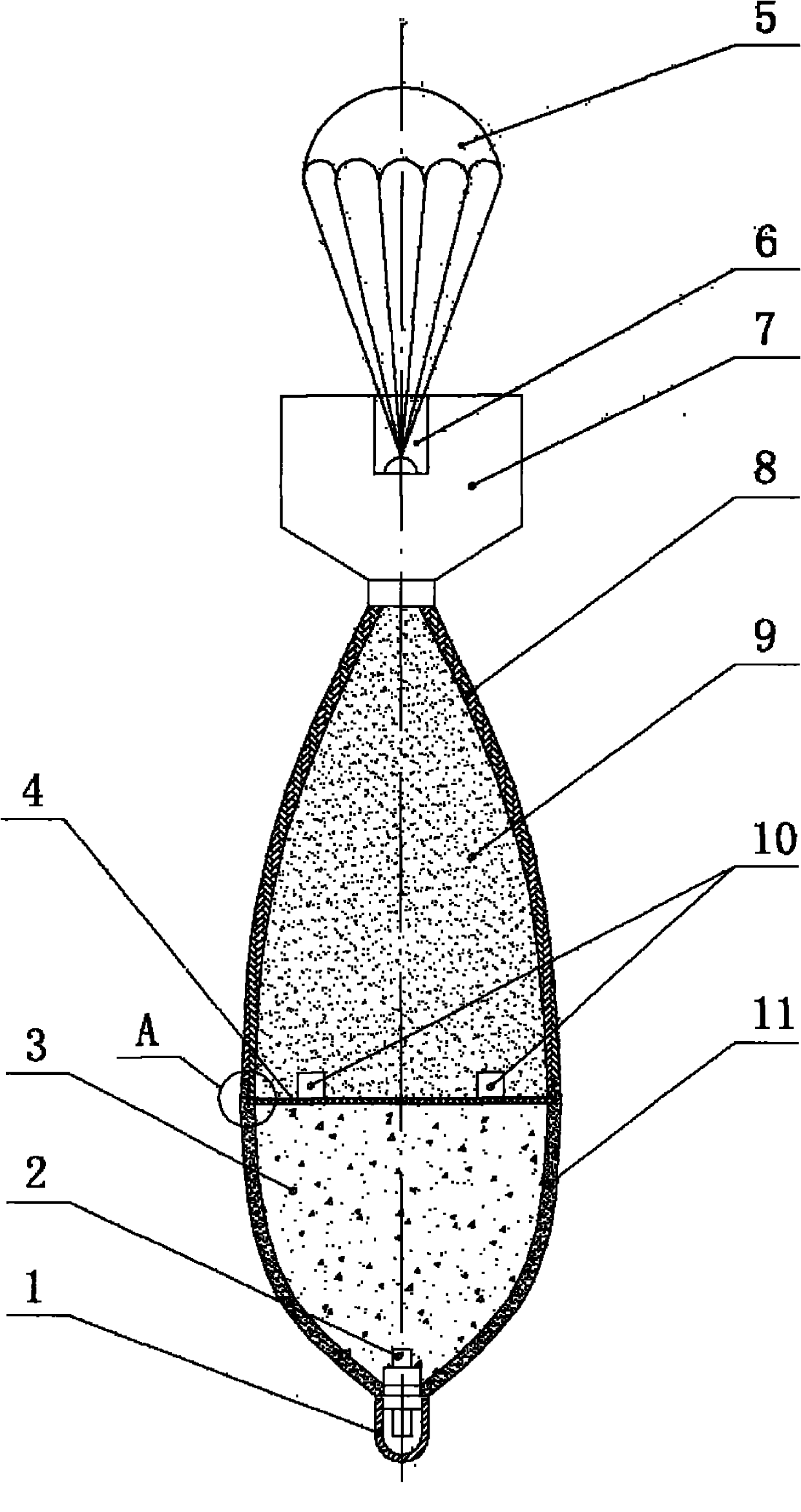 Airburst fire-extinguishing bomb