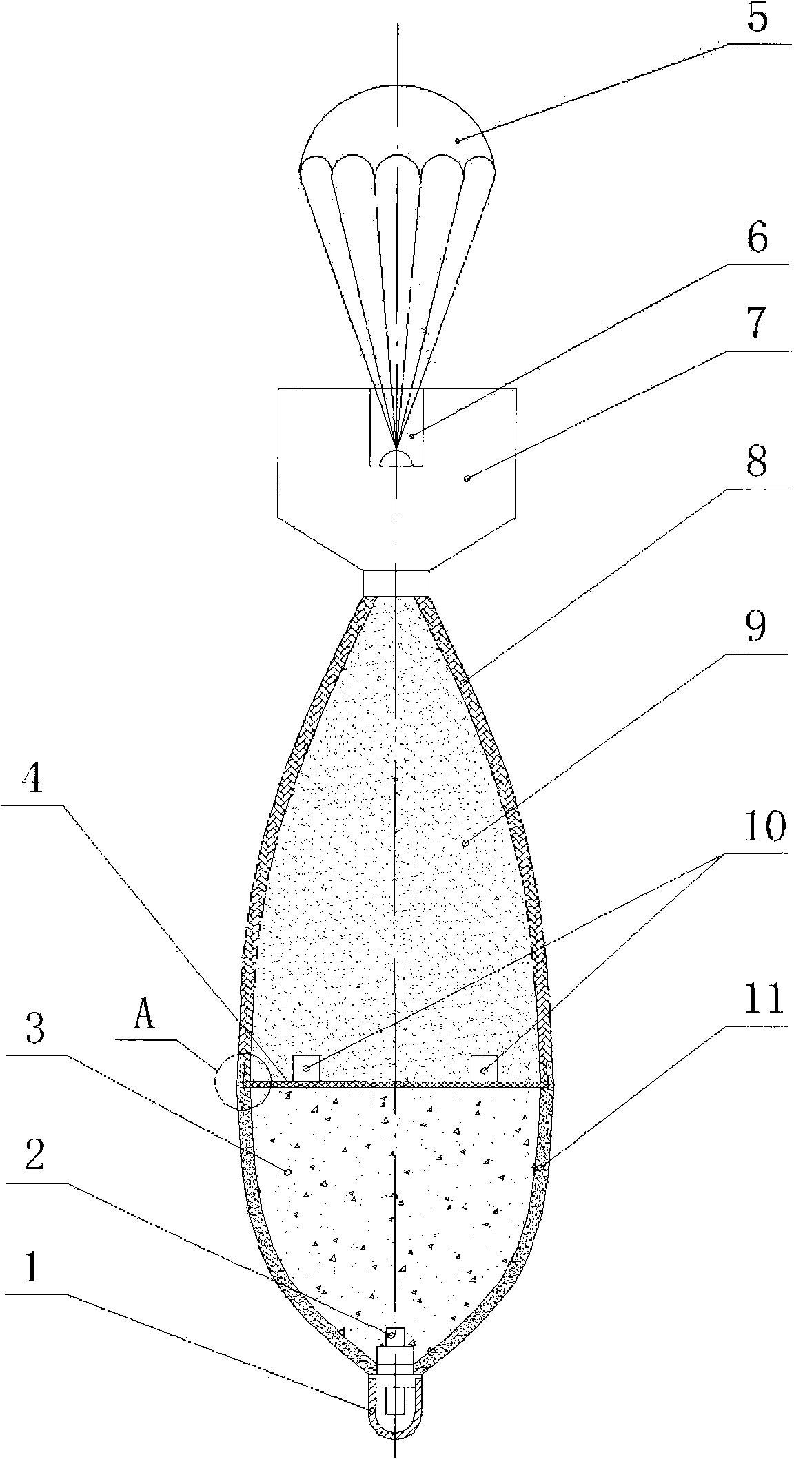 Airburst fire-extinguishing bomb