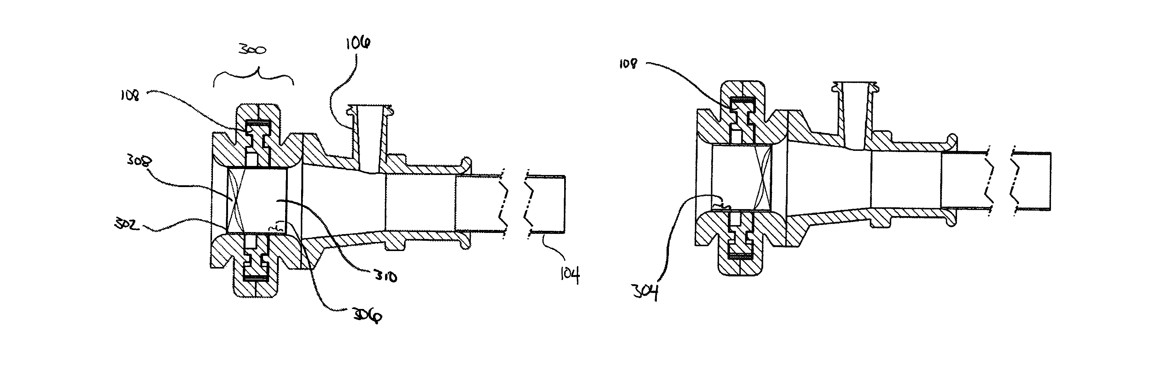 Center twist hemostatic valve