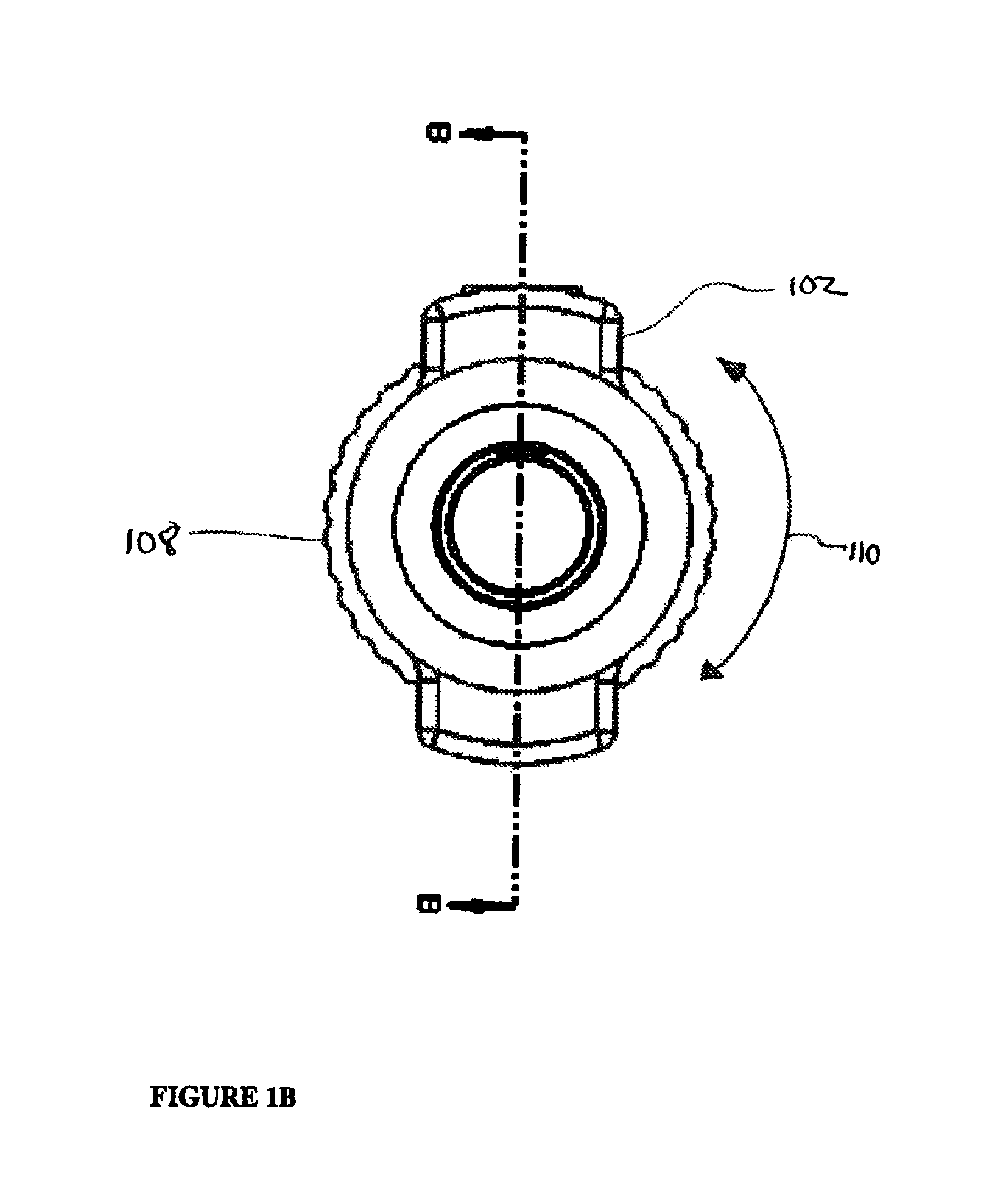 Center twist hemostatic valve