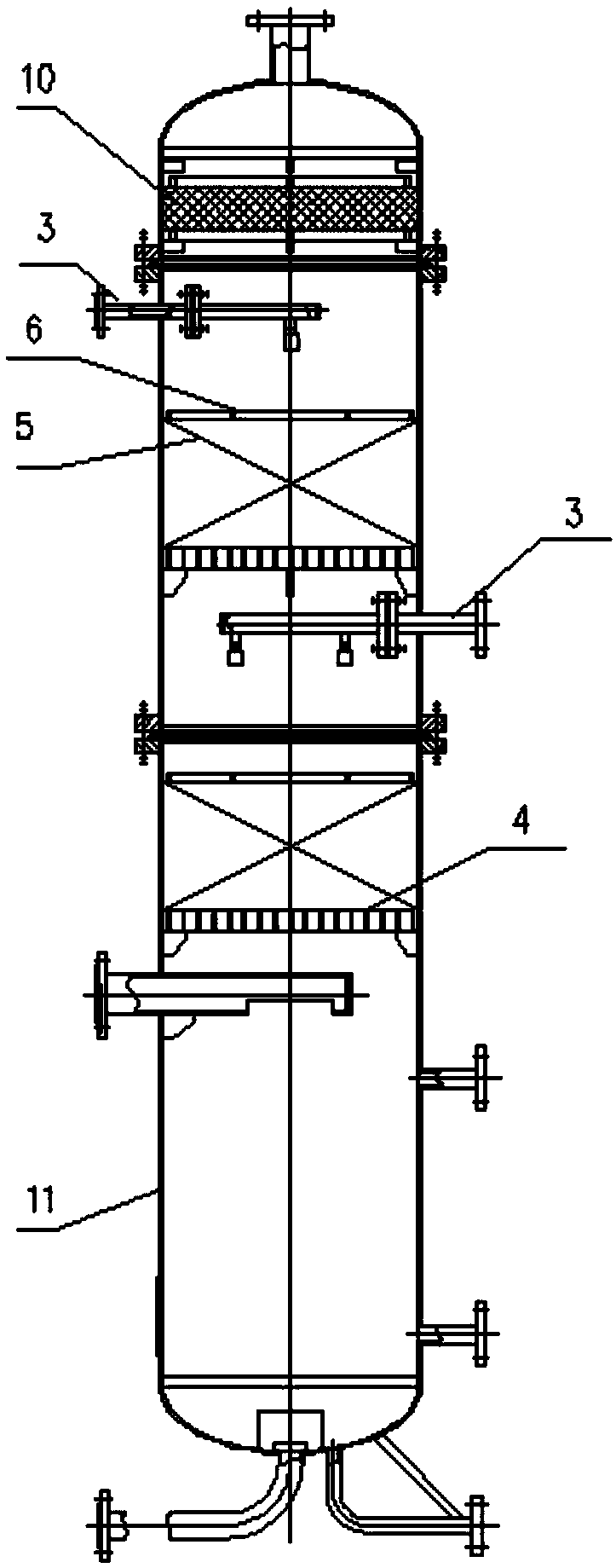 Recycling treatment method of tail gas from industrial-tungsten smelting process