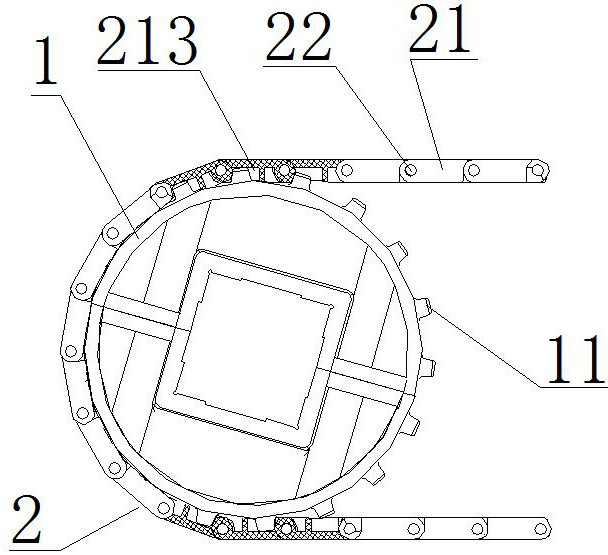 Net chain conveying system suitable for whole vehicle conveying and corrugated paper logistics conveying