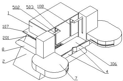 A suspended garbage cleaning device for water conservancy projects